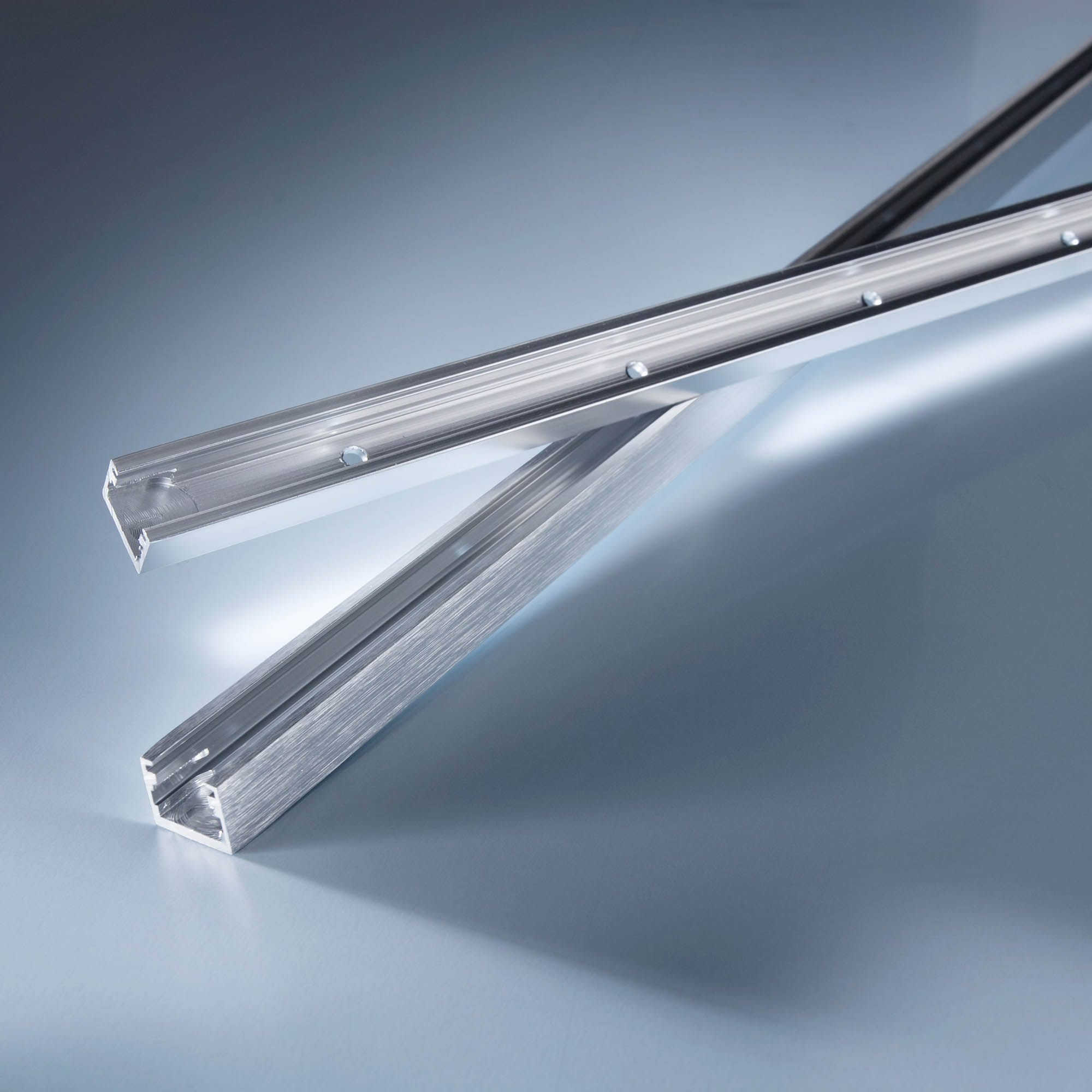 Aluminum profile Alubar chrome for Multibar LED strips 50cm 19.68"