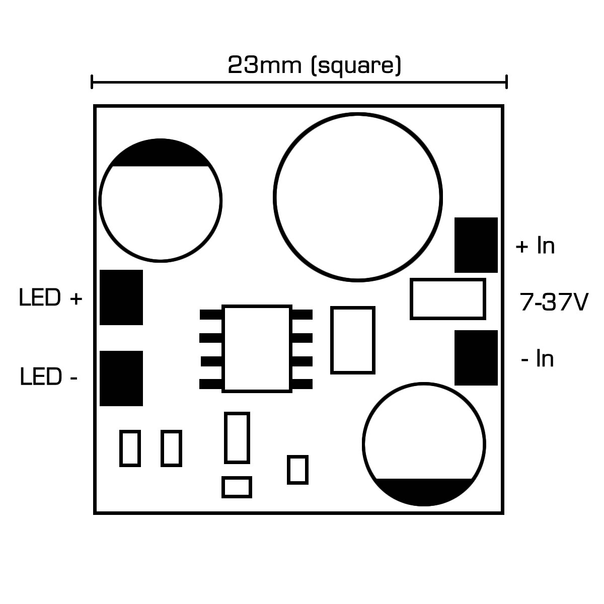 Constant Current LED Driver Lumitronix KSQ IP30 350mA 6-35VDC to 7 > 37VDC