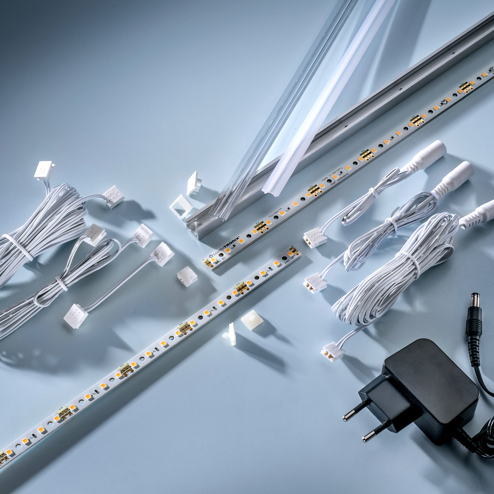 Multibar3090 Nichia LED Strip neutral white CRI90 4000K 890lm 24V 44 LEDs 19.68in/50cm bar (543lm & 4W/ft)