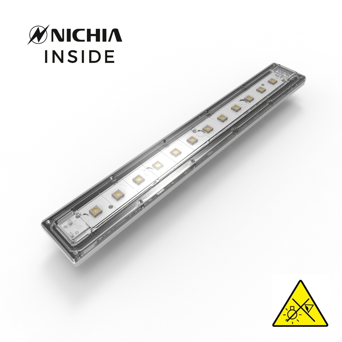 Violet UVC Nichia LED Module 280nm 12 NCSU334B LEDs 882mW 11.41" 1050mA IP67 for disinfection and sterilization 