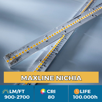 Professional Maxline LED Strips, Plug & Play, luminous flux up to 2700 lm / ft