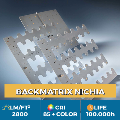 Professional BackMatrix Nichia LED modules, up to 2800 lm / square foot